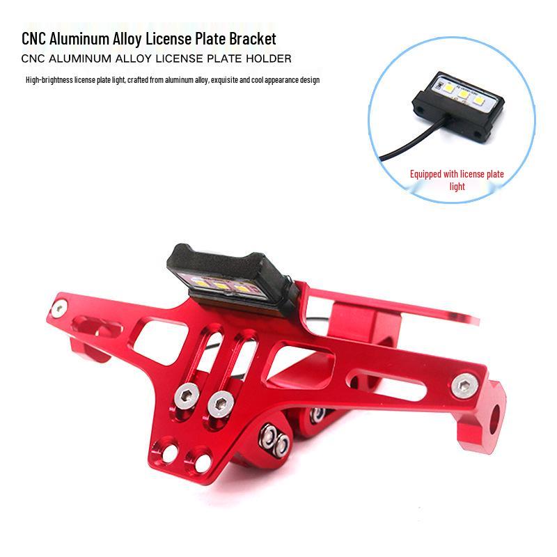 Adjustable CNC Aluminum Motorcycle License Plate Frame with Light for MSX