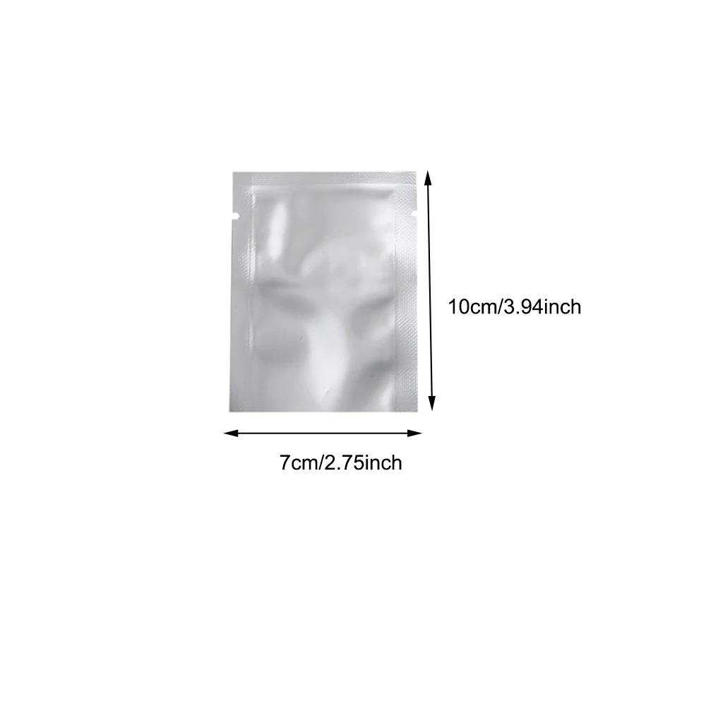 10-200pcs Vacuum Sealing Foil Bags Silver for Storage, Heat Sealable Aluminum Foil Pouches, Vacuum Bag for Coffee, Spices,Powder