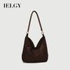 Autumn Winter Lazy Style Suede Suede Commuter Bag Crossbody Large Capacity Retro Matte Tote Shoulder Bag