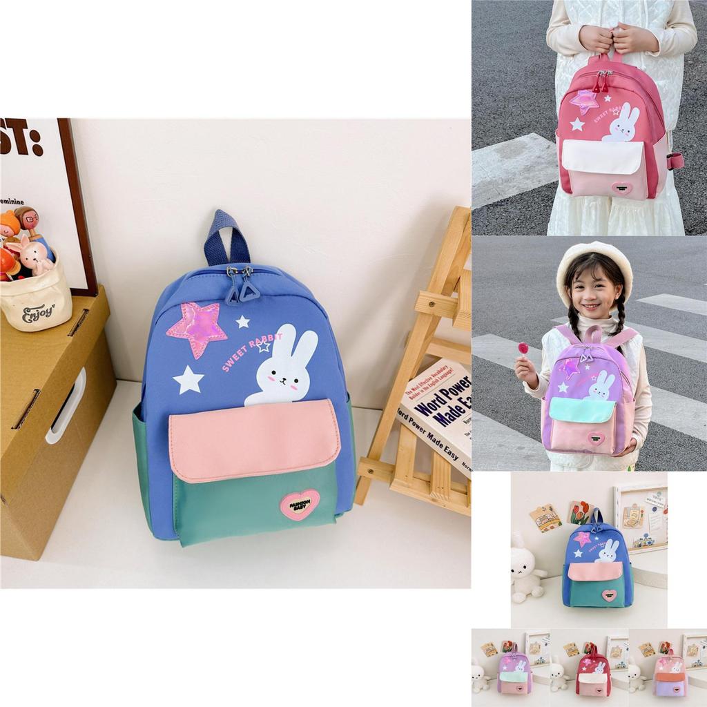 Cute Rabbit Childrens School Bag Animal Design Nylon Toddler Backpack