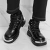 Fashionable Thick Soled Comfortable Men'S Leather Boots Branded Street Style Leather Casual Boots Outdoor Men'S Commuting Boots