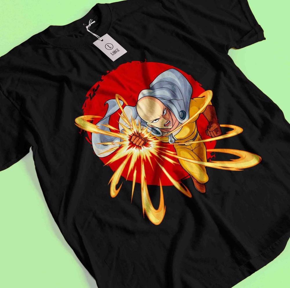 

One Punch Man T-Shirt Saitama Shirt Garou Tshirt Fubuki Genos Anime Manga OK Tee 3XL