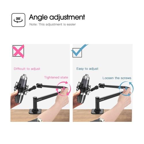 Smatree Metal Razer Seiren V2 Pro/V2X Microphone Arm, Compatible with MPM-4000U, MAM-1000U/2000U, M4U, and Other Microphones, Dynamic Microphone Arm S