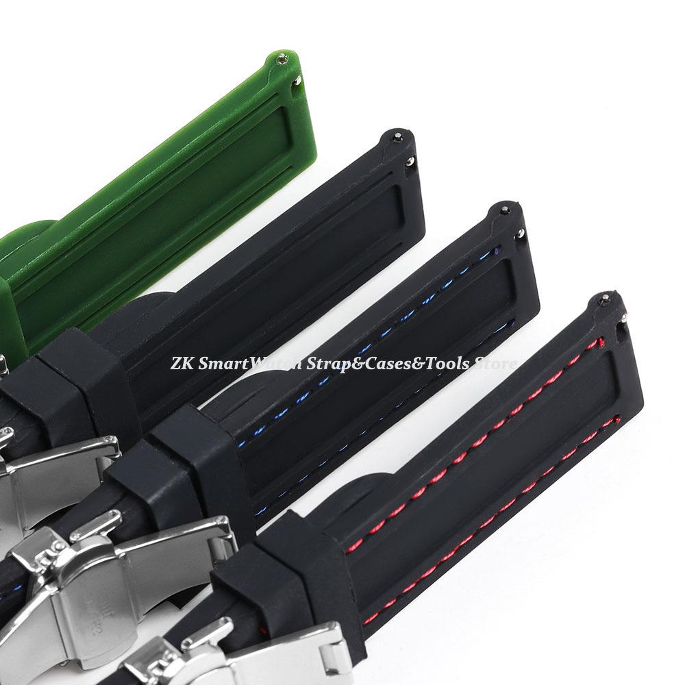 Quick Release Rubber Watch Band 18mm 20mm 22mm 24mm Bracelet for Seiko Silicone Men Women Sport Waterproof with Butterfly Buckle