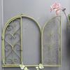 Wrought Iron Heart Window Wall Decor for Villa or Balcony