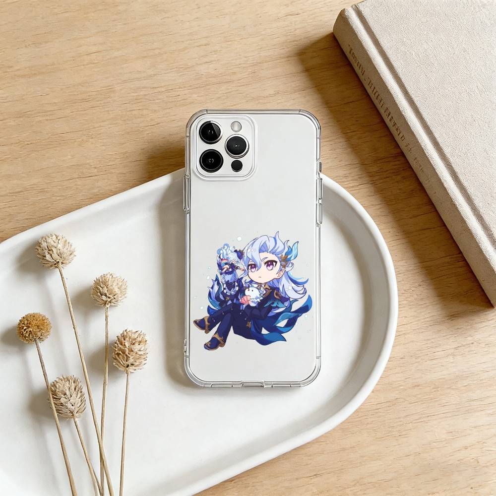 Neuvillette Genshin Impact Phone Case For iPhone 17 16 15 14 13 12 11 Mini Pro Max Plus Transparent Cover