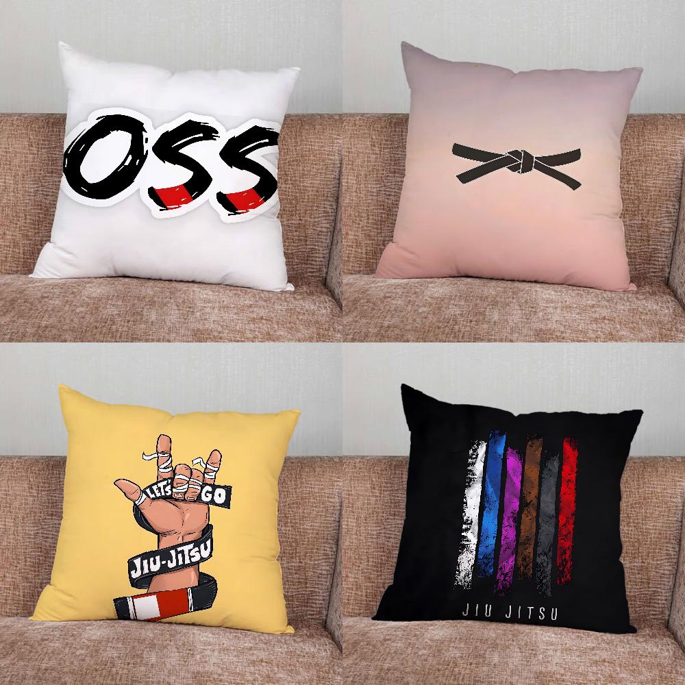 BJJ Brazilian Jiu Jitsu Pillow Case For Home Bedroom Car Office Decoration Living Room Sofa Cushion Cover Suitable