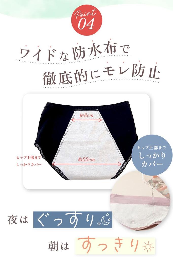 Sanitary Set by Period Pain Care Cotton Period Panties for Sunur [baby-mine] Panties, 3-Piece [Supervised Experts] Women,