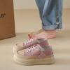 2025 Spring and Autumn New Two-wear Versatile Little White Board Shoes Dissolved Muffin Platform Single Shoes Casual Fashion Retro Women's Shoes