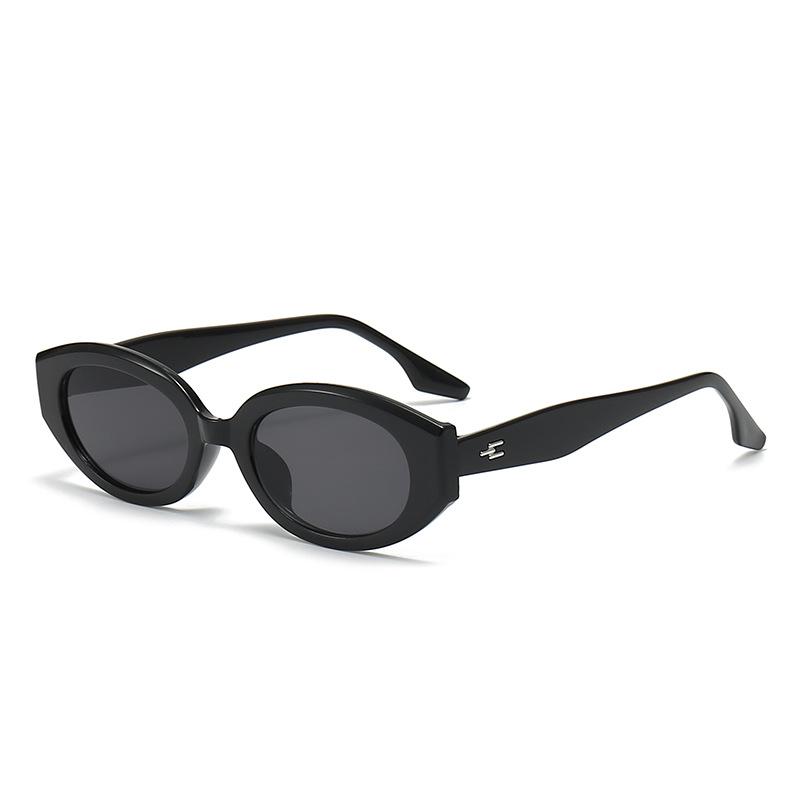 Retro small frame sunglasses personalized oval frame sunglasses street shot thin high-end sunglasses