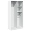 VidaXL Wardrobe White 100x50x200 Cm Engineered Wood, Storage Cabinet, Wardrobe Organizer, Wardrobe, Cupboard, 3307765