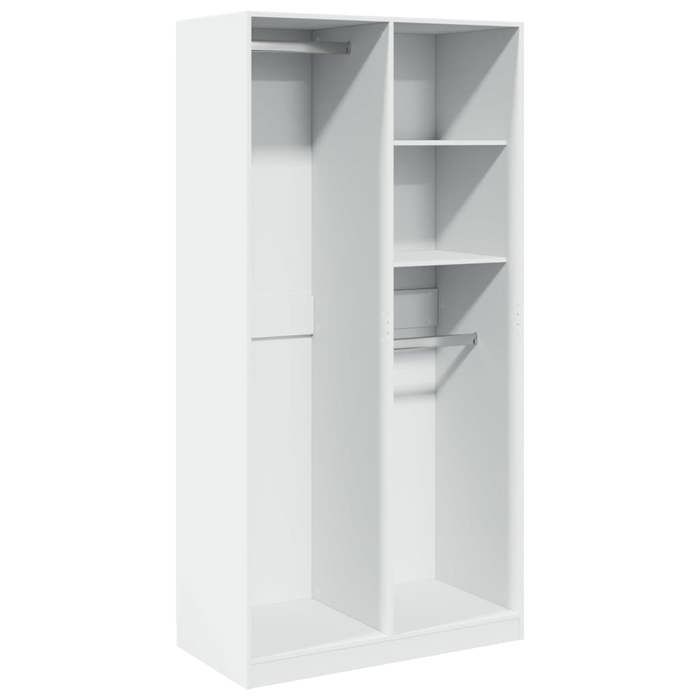 VidaXL Garde-robe Blanc 100x50x200 cm Bois d'ingénierie, armoire de rangement, organisateur de garde-robe, armoire, placard, 3307765