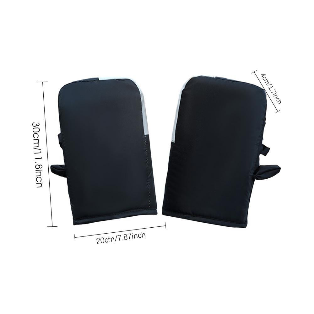 

Рукавицы для руля велосипеда Перчатки для холодной погоды Водонепроницаемые перчатки для руля Перчатки для велосипедистов Теплые чехлы для руля для мужчин и женщин чёрный