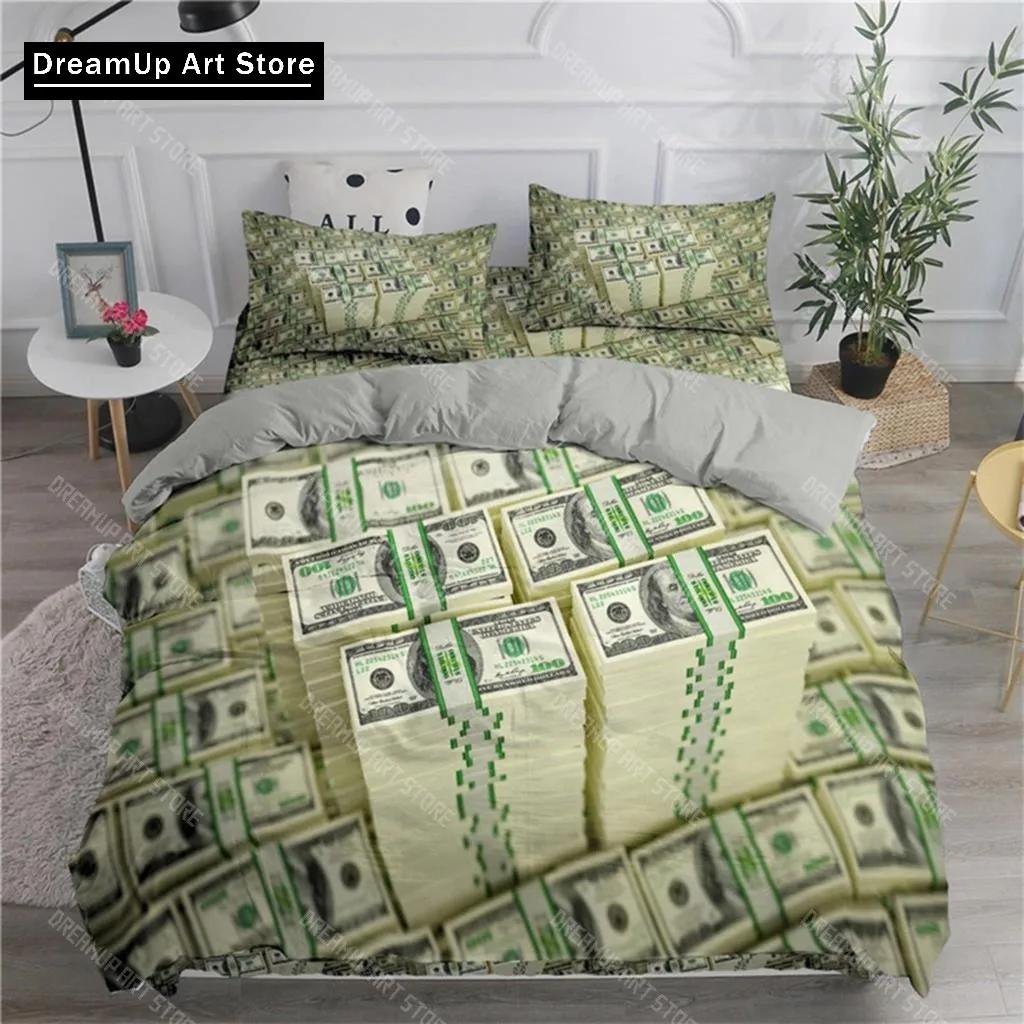 Dollar Money Duvet Cover Microfiber Dollar Bills Of United States Federal Reserve With The Portrait Of Ben Franklin Room Decor