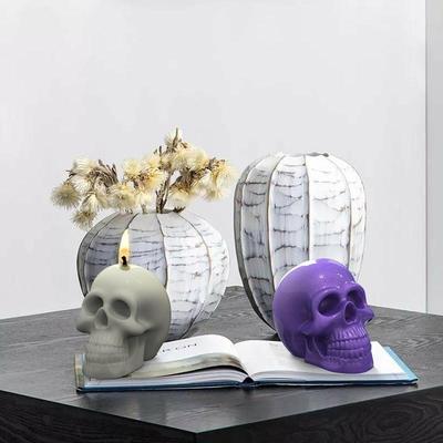 Stampi in Silicone Testa di Teschio 3D Halloween Teschio Scheletro Stampo Candela Strumenti Decorazione Torta Cioccolato Artigianato Fatto a Mano Stampo Sapone Argilla