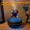 New Portable Air Humidifier 7 Colors Light Flower Shape Creative Diffuse Home USB Wood Grain Desktop Atmosphere Light Humidifier