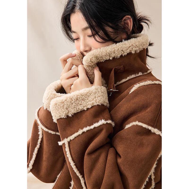 

Mo Han Yi Mei Ретро Байкерская куртка из искусственного меха S