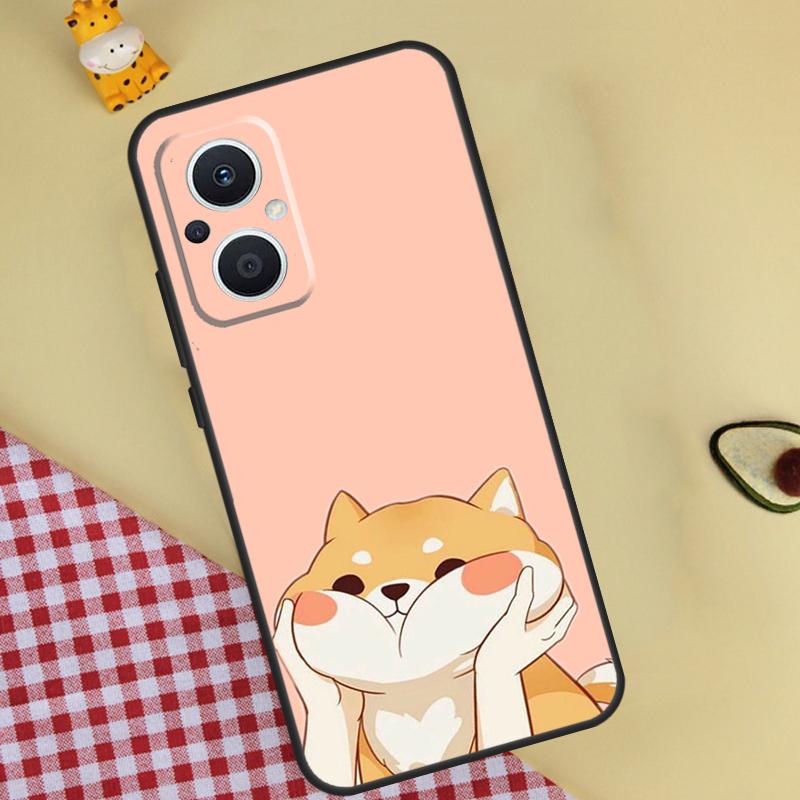 Shiba Inu Cute Cartoon Art Phone Case For OPPO Reno 12 12F 11 13 F 8T 7 8 10 Pro OPPO Find X8 Pro X6 X3 X5 Lite Cover