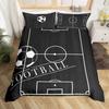 Jungen Teens Fußball Bettwäsche Set Fußballfeld Tor Bettbezug Sommer Team Sport Spiel Bettbezug Fantasy Blasen Steppdeckenbezug