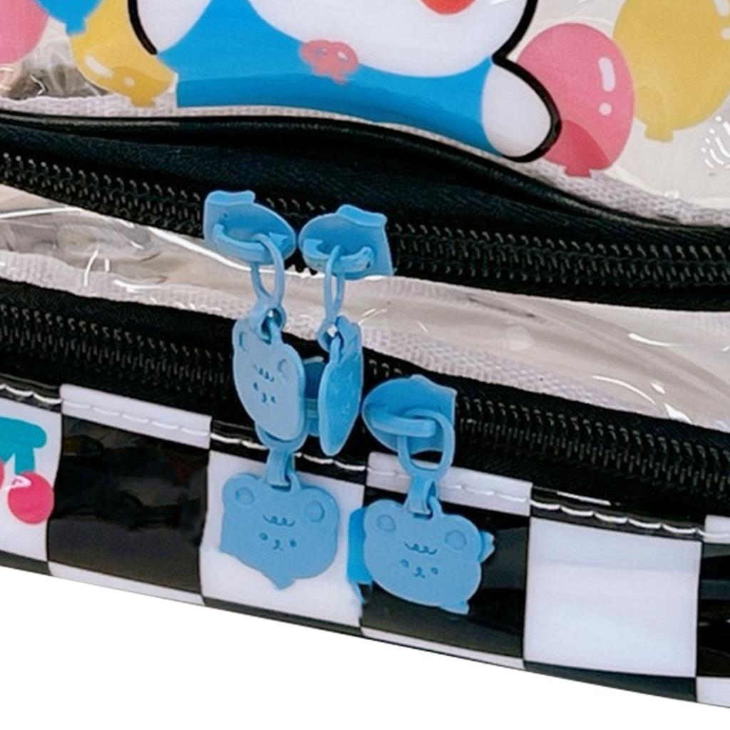 Pencil Bag Cartoon Style Large Capacity Plastic  Clear PVC Portable Large Pencil Case for Stud