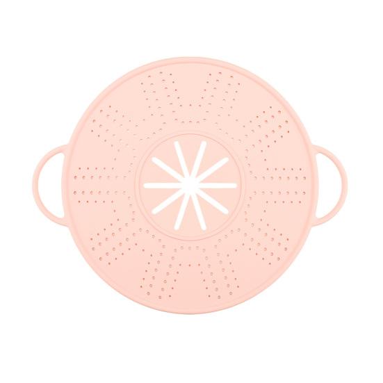 Anti-spill Lid Silicone High Temperature Resistant Reusable Kitchen Cover with Anti-scald Handrails Steam Hole Design