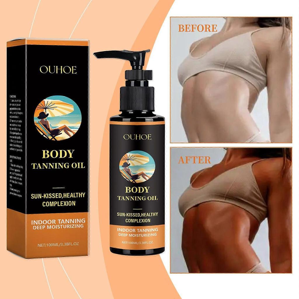 Limited time!!Ouhoe Skin Tanning Care Lotion Summer Outdoor Beach Tanning Oil For A Gentle, Moisturized Bronze Skin