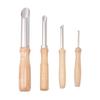 Umweltfreundliches 4-teiliges Holz-Ton-Skulpturen-Locher-Set für Keramik und DIY-Projekte