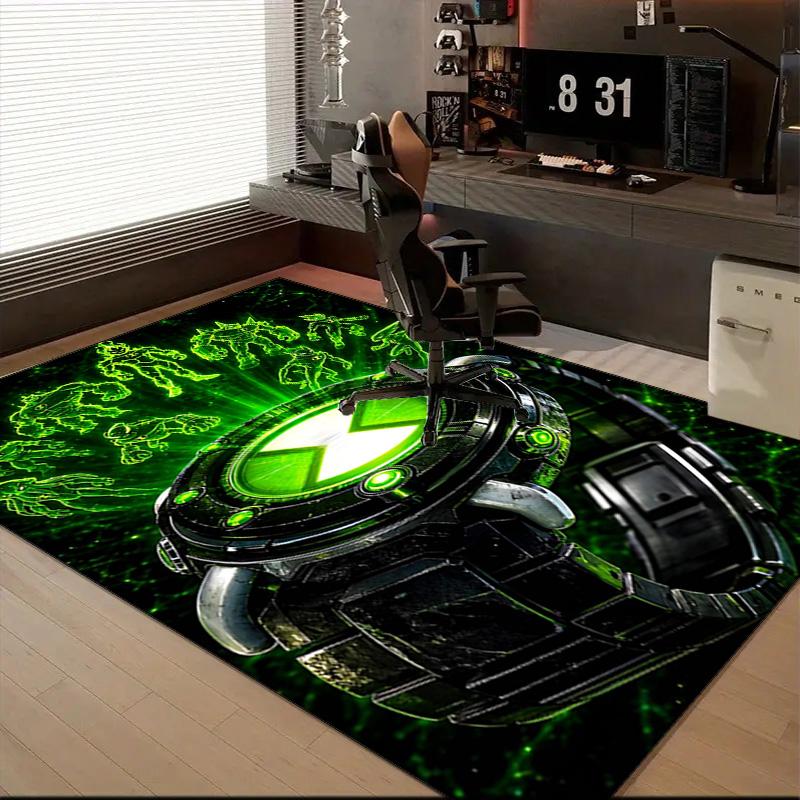 Ben Alien Force Floor Mat for Living Room, Game Rooms, Office, Bedroom, Office Floor Mat Playful Design, Christmas Fan Gifts