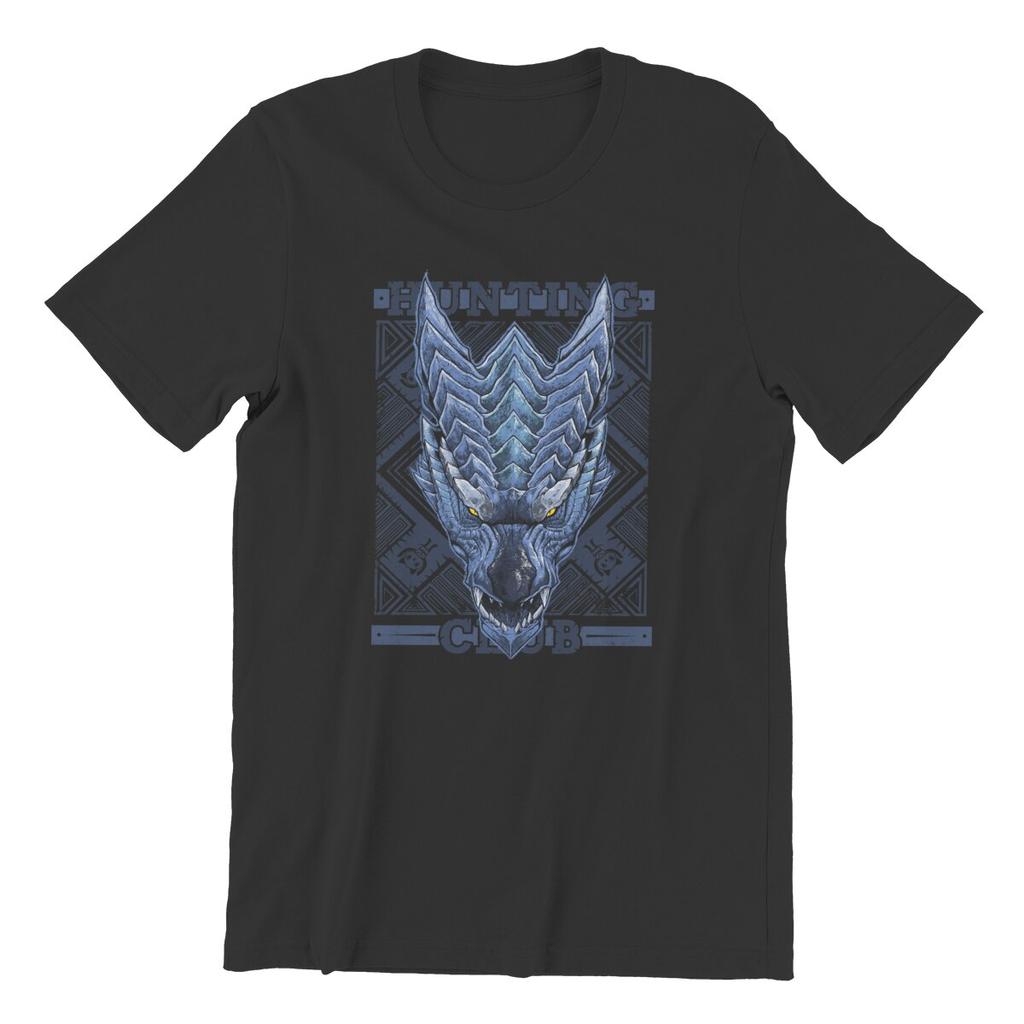 Monster Hunter World  Hunting Club Werewolf Wyvern T Shirts RPG Game Pure Cotton Printed Clothing Cool Summer T-Shirts