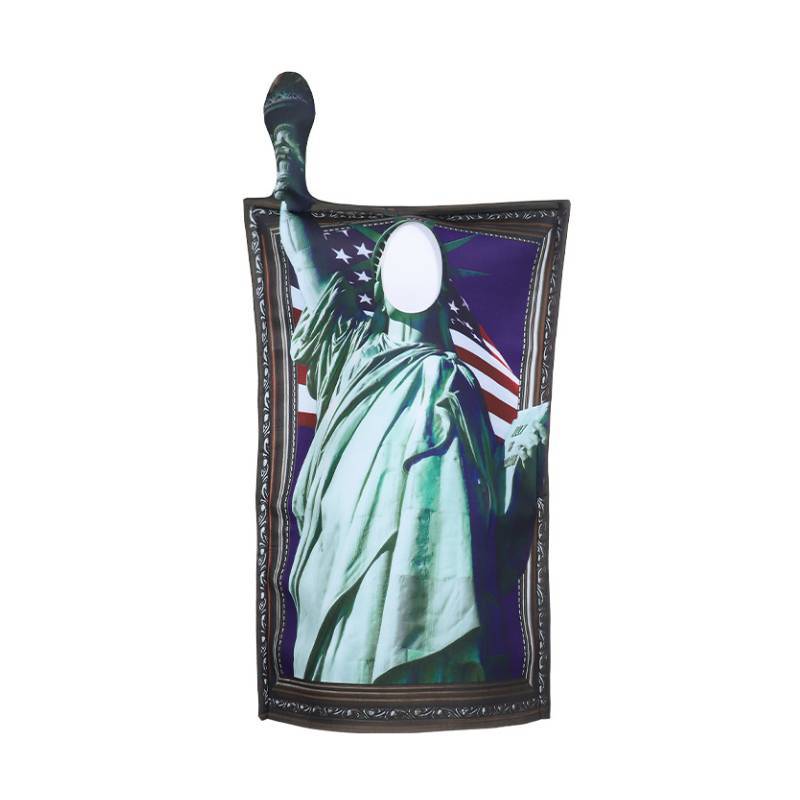 Halloween Cosplay Costume Sponge Suit With Statue Of Liberty Frame For Adult And Kids Party