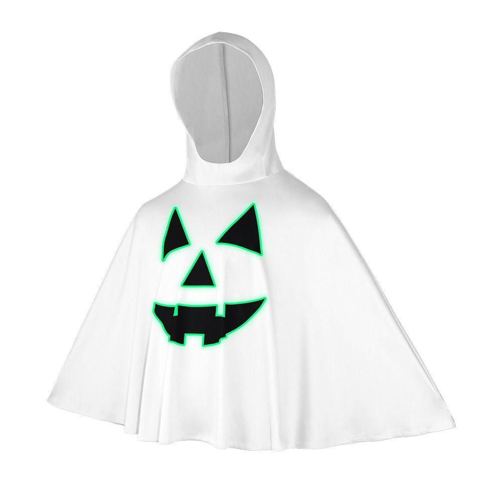 Halloween Ghost Face Shawl Fun Kid Cosplay Costume Noctilucent Pumpkin Cloak  Party Masquerade