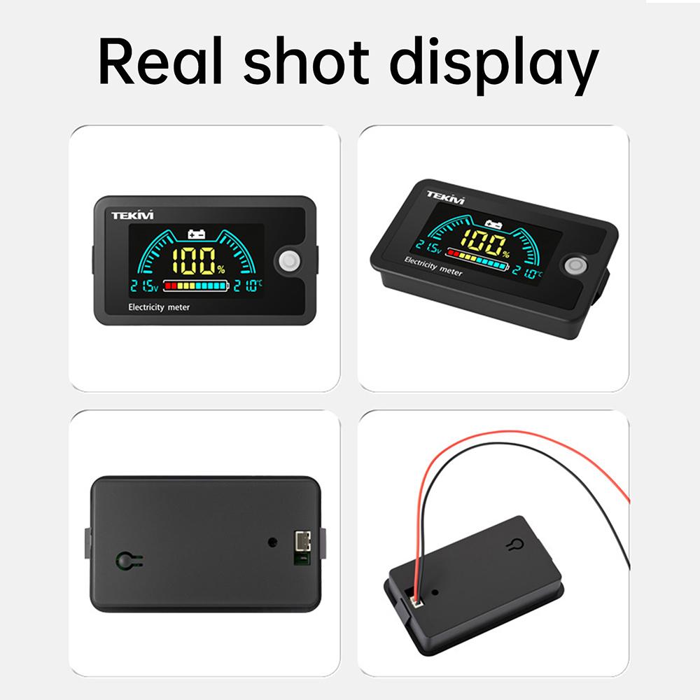 DC 8-100V LCD Digitales Voltmeter Ternäres/Lithium-Eisenphosphat/Blei-Säure-Batteriekapazitätsanzeige mit Temperaturalarm