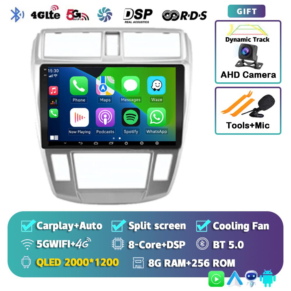 Android 14 Carplay Auto Car Radio For Honda City 2008-2016 Audio GPS Multimedia Video Player Navigation 2din 2 Din DVD Stereo BT