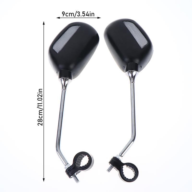 2Pcs Bike Rearview Mirror Reflector Adjustable Bendable Hose Left Right Mirrors Safety Riding Bike Handle Rearview Mirror