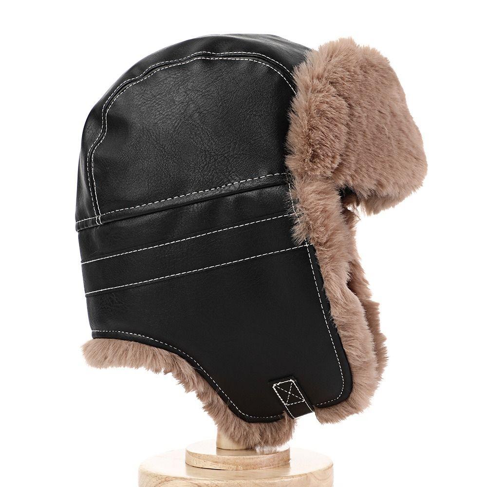 Warm Trapper Hat Faux Fur Lining Bomber Hat New Earflap Hat Cycling