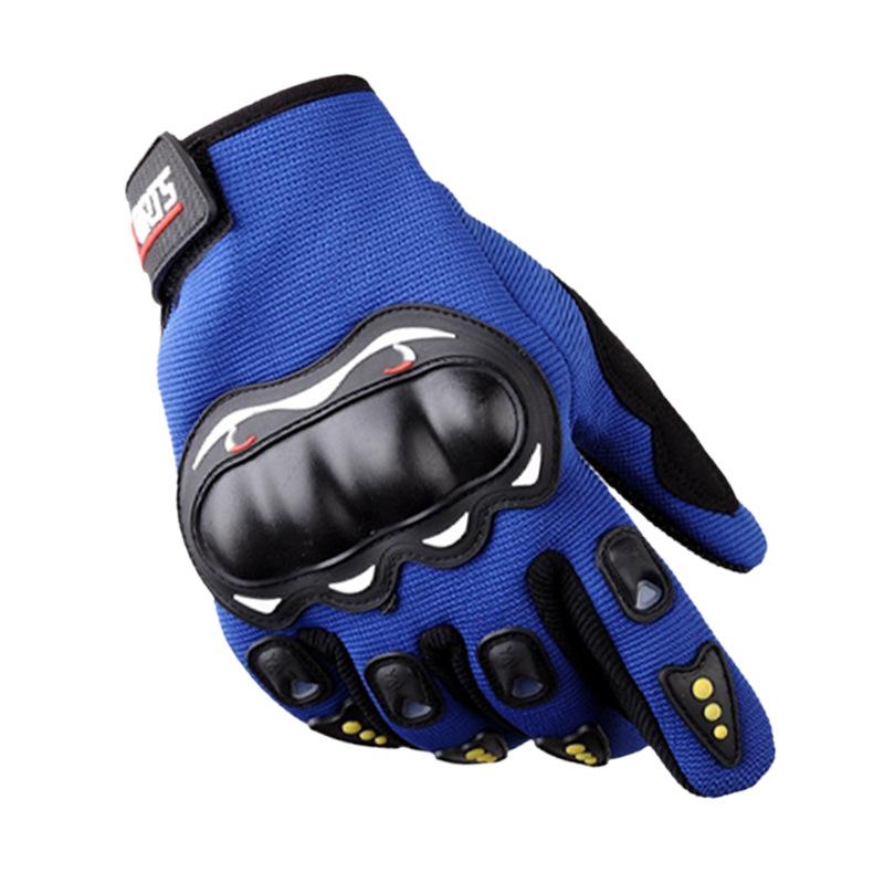 

Мотоциклетные перчатки Мужские и женские всесезонные защитные перчатки с сенсорными экранами, полностью закрывающие пальцы, спортивные перчатки для езды по бездорожью, износостойкие перчатки для езды one size fits all синий