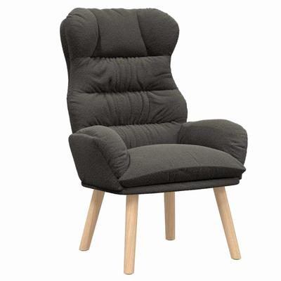 Armchair Dark Grey 69 X 74 X 93 Cm Sherpa Fabric