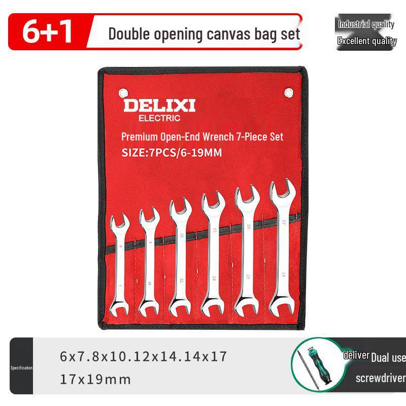 Adjustable Ratchet & Open-End Wrench Tool Set