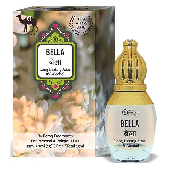 Parag Fragrances Desi Attar Series 12ml + 3ml Free / 15ml (Natural & Long Lasting Fragrance) Alcohol Free Attar/Itra For Personal & Religious Us