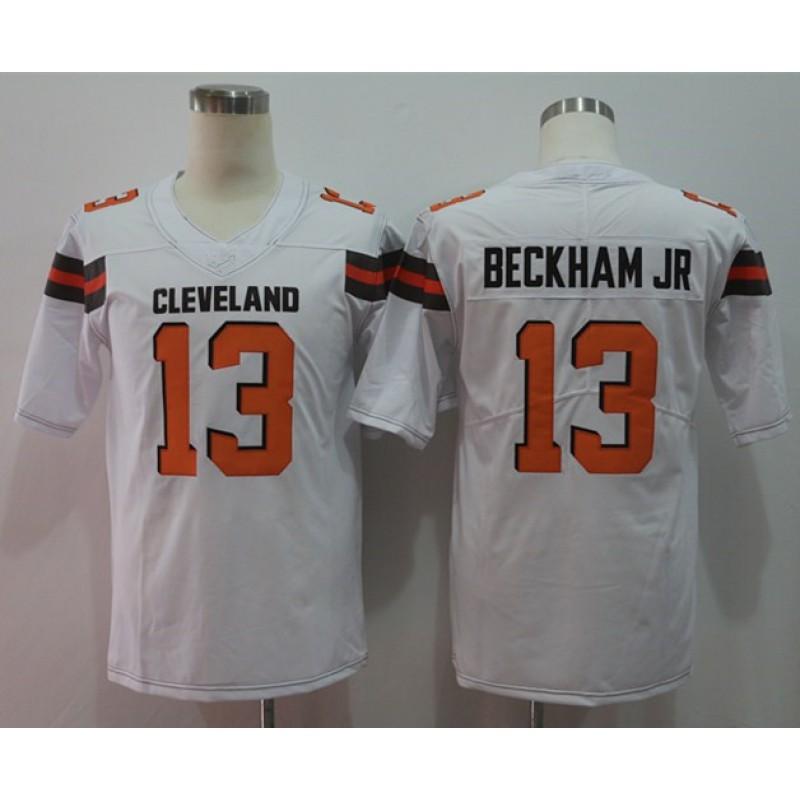 Mens American Football Jersey Brown Team Beckham Jr 13 Mayfield 6 Retro Style Fan Wear Rugby Sports