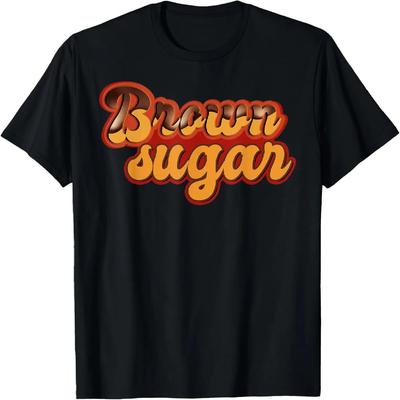 T-shirt Marron Sucre Fierté Noire Gouttant Mélanine