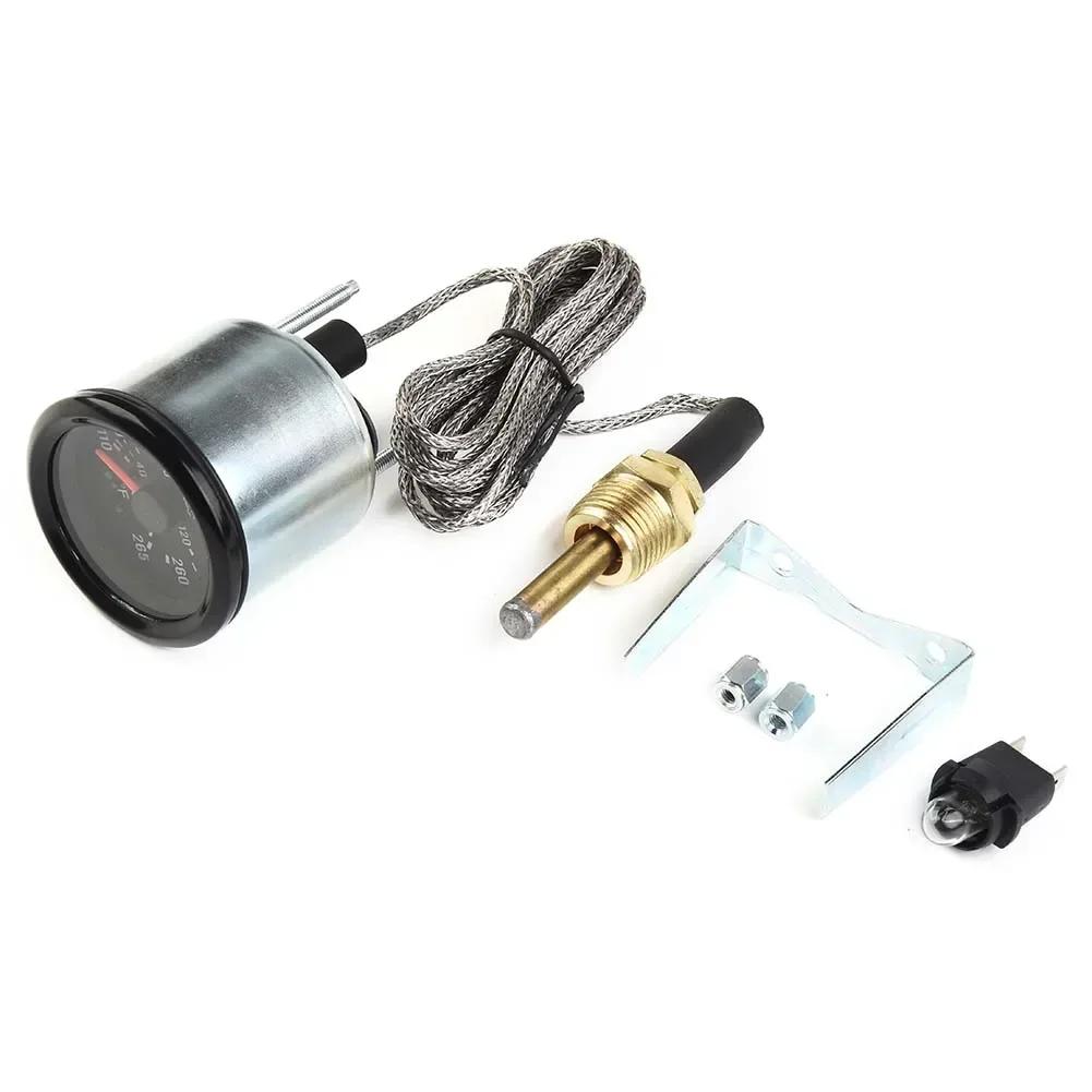 Water Temperature Gauge 130℃/265℉  Meter With Sensor Pointer Mechanical Temperature Sensor Fahrenheit Temperature Device