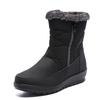 Bottes d'hiver imperméables pour femmes, nouvelles bottes de neige longues en fausse fourrure et peluche, bottines à plateforme, chaussures chaudes en coton pour Couples, 2024