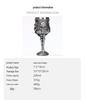 Skull & Claw Goblet: Black & Silver Resin Stainless Steel Halloween Wine Glass