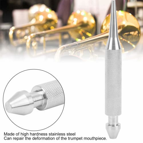Trumpet Mouthpiece Repair Tool for Trumpets and Trombones, Double Tapered Head, Trumpet Mouthpiece Truing, Non-Slip, High Safety, High Hardness Stainl
