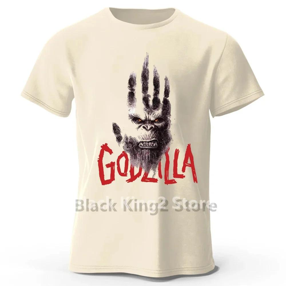 Godzillas VS.kong King Anime Printed Men T Shirts Japanese Streetwear Cotton Tops  Tee Hip Hop Harajuku  T-shirts