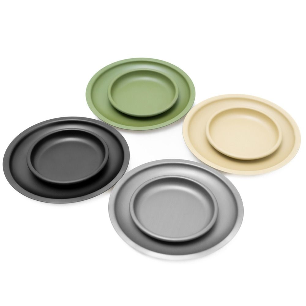 Aluminum Alloy Camping Plate S/M Outdoor Frying Plate Retro Picnic Cutlery  Outdoor Camping