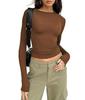 Autumn Long-Sleeve Slimming Pullover: Women's Round Neck Top