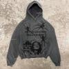 Retro Gothic High Street Harajuku Y2K Hoodie for Men