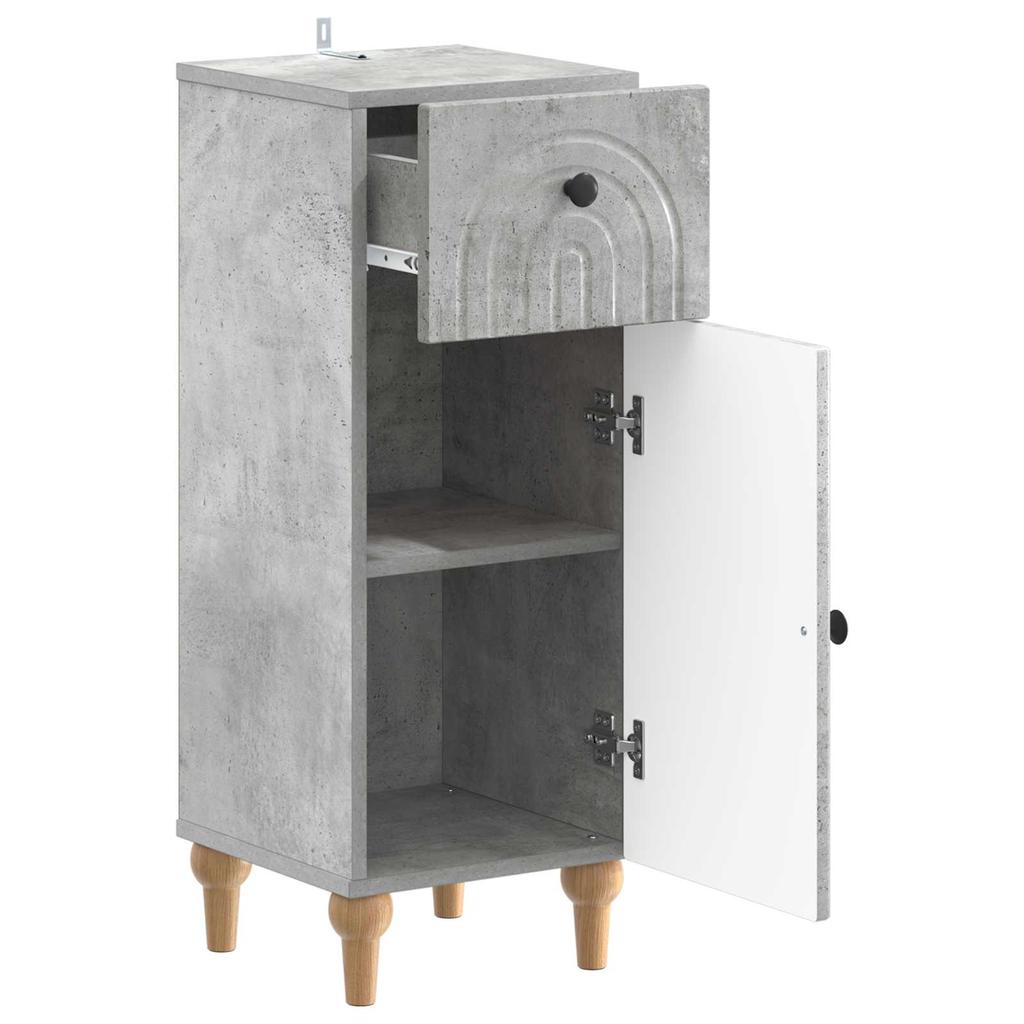 Bathroom Storage Cabinet ALKMAAR Concrete Grey
